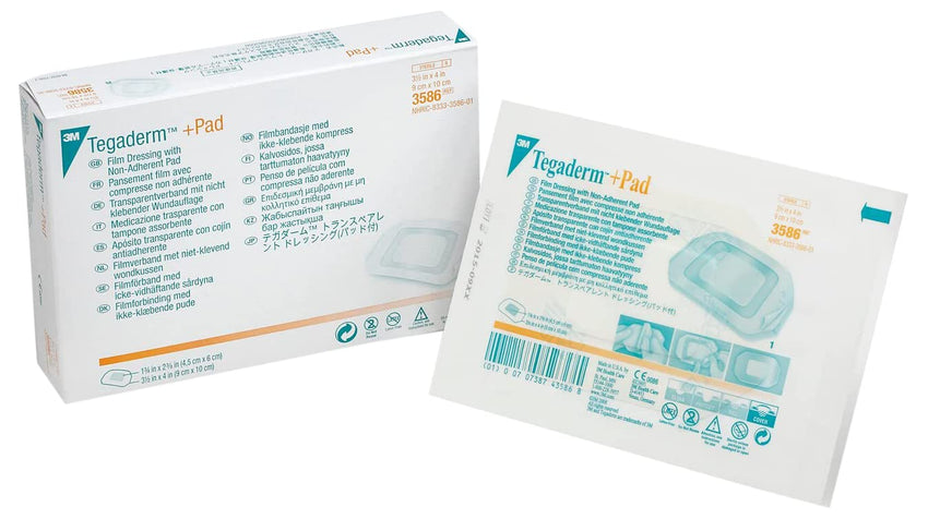 3M Tegaderm + Pad Transparent Dressing with Absorbent Pad 3.5" x 4"