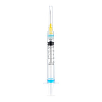 Sol-Care Snap Syringe with Fixed Safety Needle 3cc 23G x 1" Black