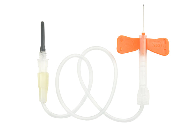 SOL-CARE Safety Blood Collection Needle 25G x 3/4" winged with lueradapter