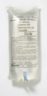 Baxter Dextrose 5% Injection Solution USP 1000 mL Bag