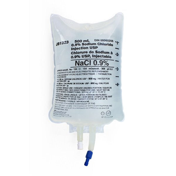 Baxter Sodium Chloride 0.9% Injection Solution USP 500 mL Bag