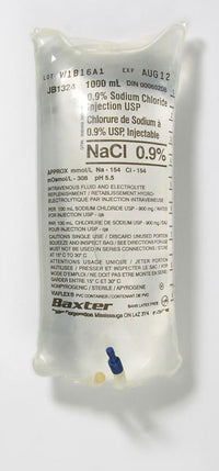 Baxter Sodium Chloride 0.9% Injection Solution USP 1000 mL Bag