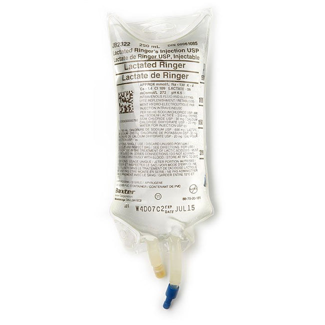 Baxter Lactated Ringer’s Injection Solution USP 250 mL Bag