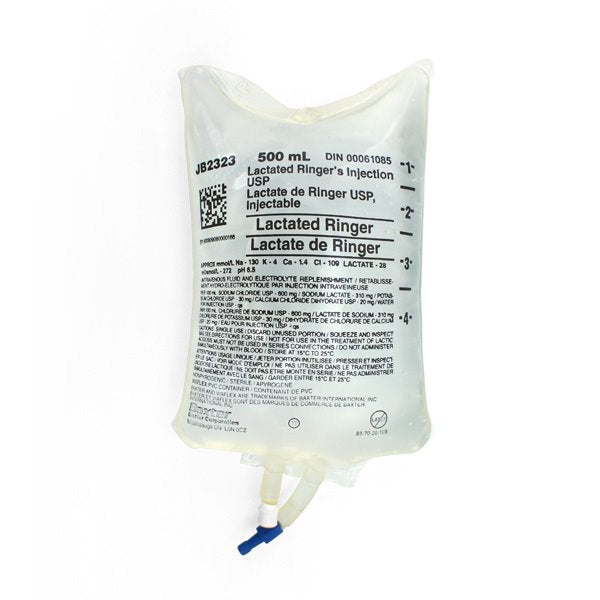 Baxter Lactated Ringer’s Injection Solution USP 500 mL Bag