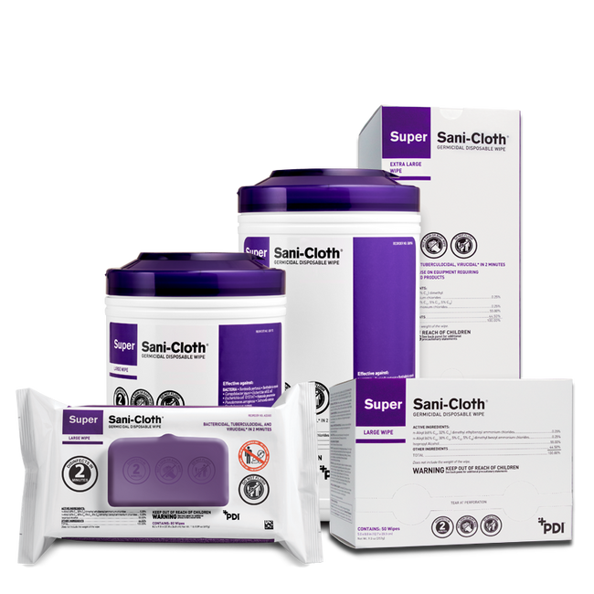 Super Sani-Cloth Germicidal Disinfectant Wipe 7.5" x 15"