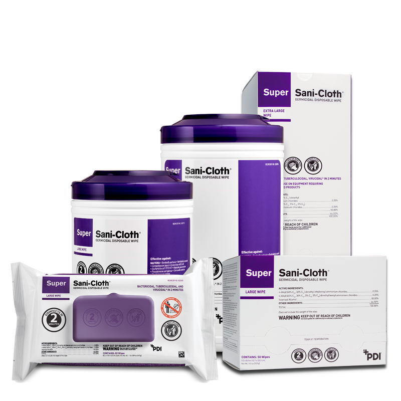 Super Sani-Cloth Germicidal Disinfectant Wipe 7.5" x 15"