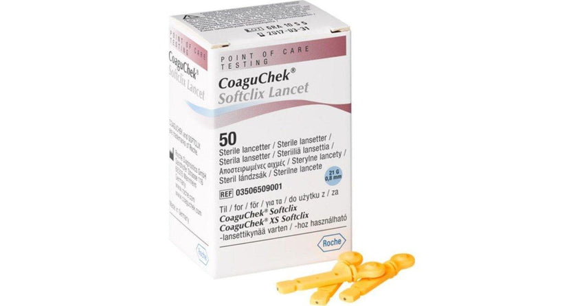 CoaguChek Softclix Blood Lancet, 50, Yellow