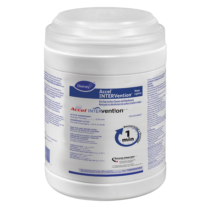 Accel Virox INTERVention Surface Disinfectant Wipe 1 Minute 6" x 7"