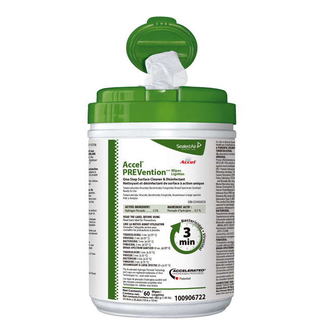 Accel Virox PREVention Disinfectant Wipe 3 Minute 10" x 10"