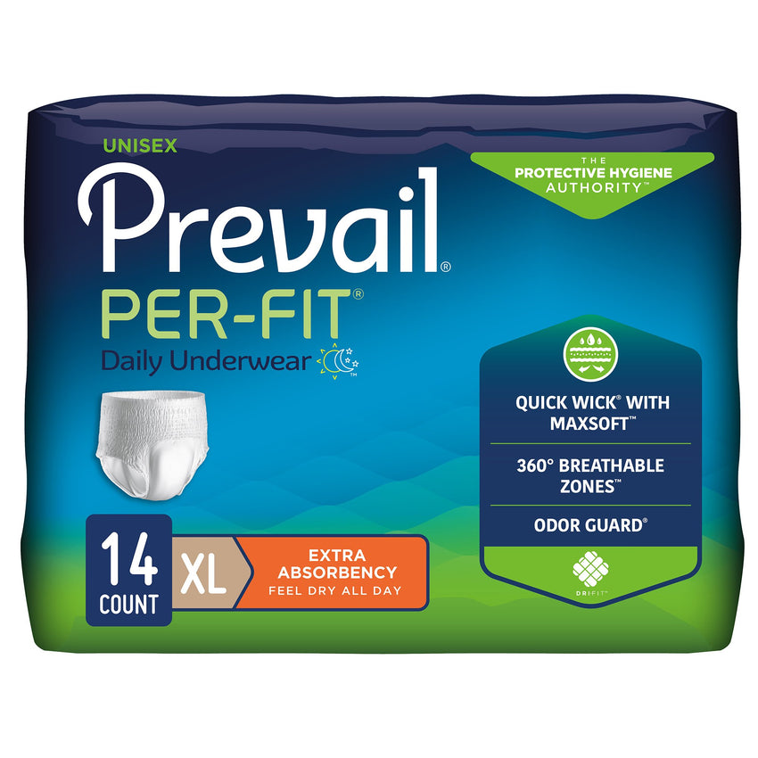 Prevail PER-Fit Extra-Absorbency Incontinence Underwear - XL 58"-68"