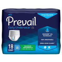 Prevail Maximum-Absorbency Incontinence Underwear for Men - L 38"-50"