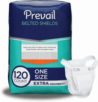 Prevail Extra-Absorbency Belted Shield - One Size