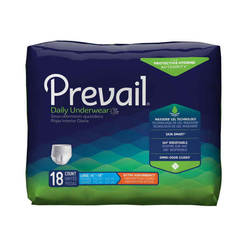 Prevail Extra-Absorbency Incontinence Underwear - L 44"-58"