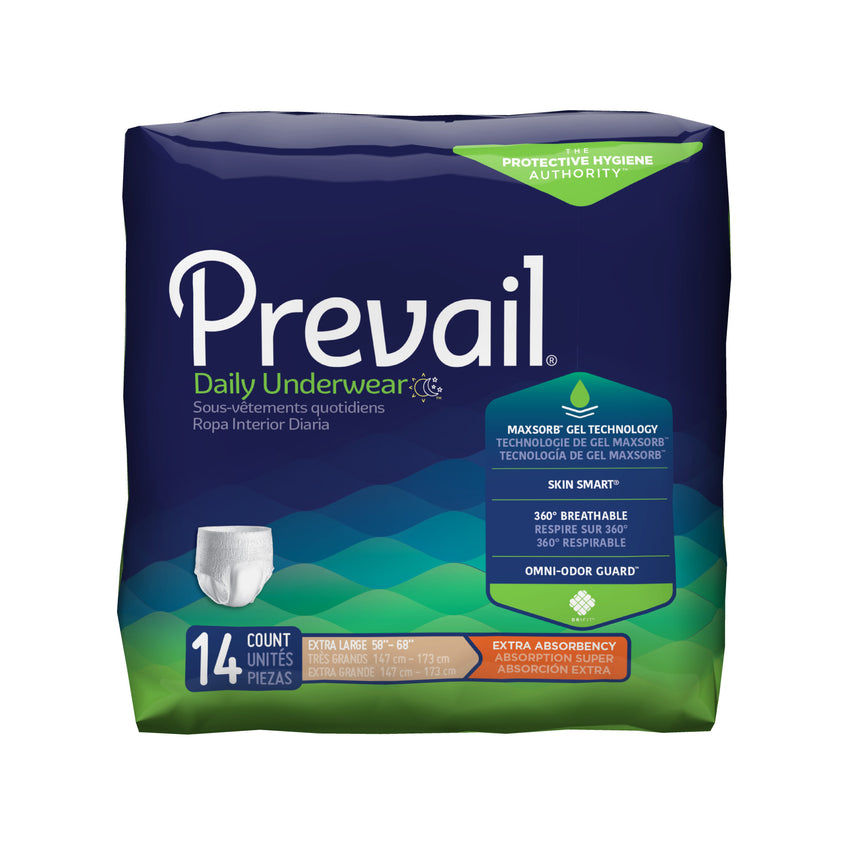 Prevail Extra-Absorbency Incontinence Underwear - XL 48"-64"