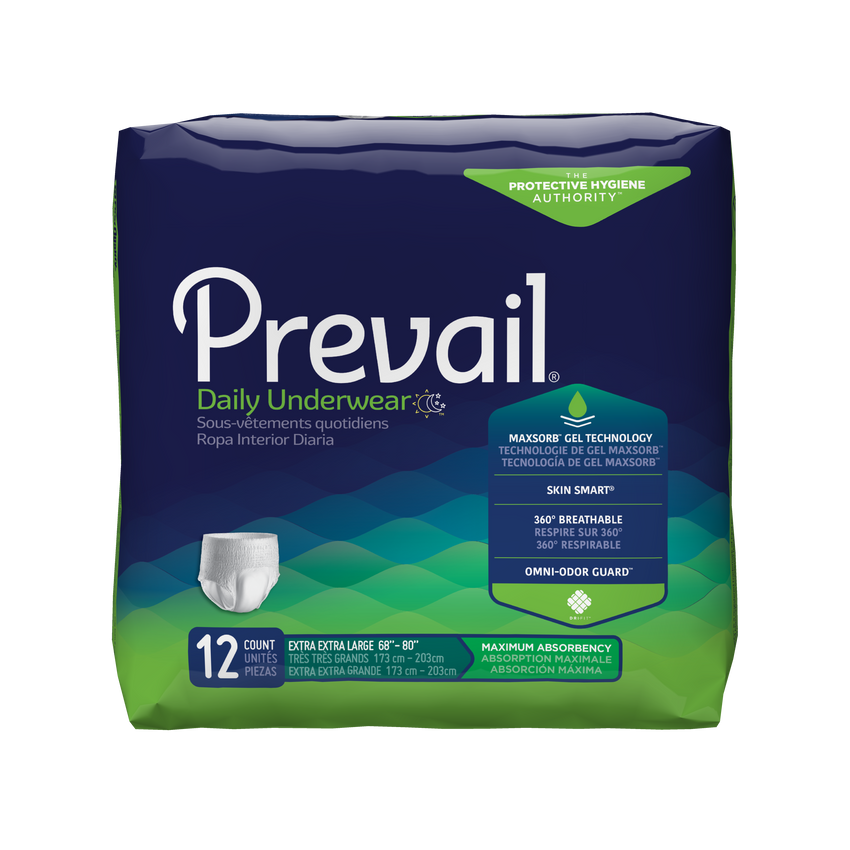 Prevail Extra-Absorbency Incontinence Underwear - 2XL 68"-80"