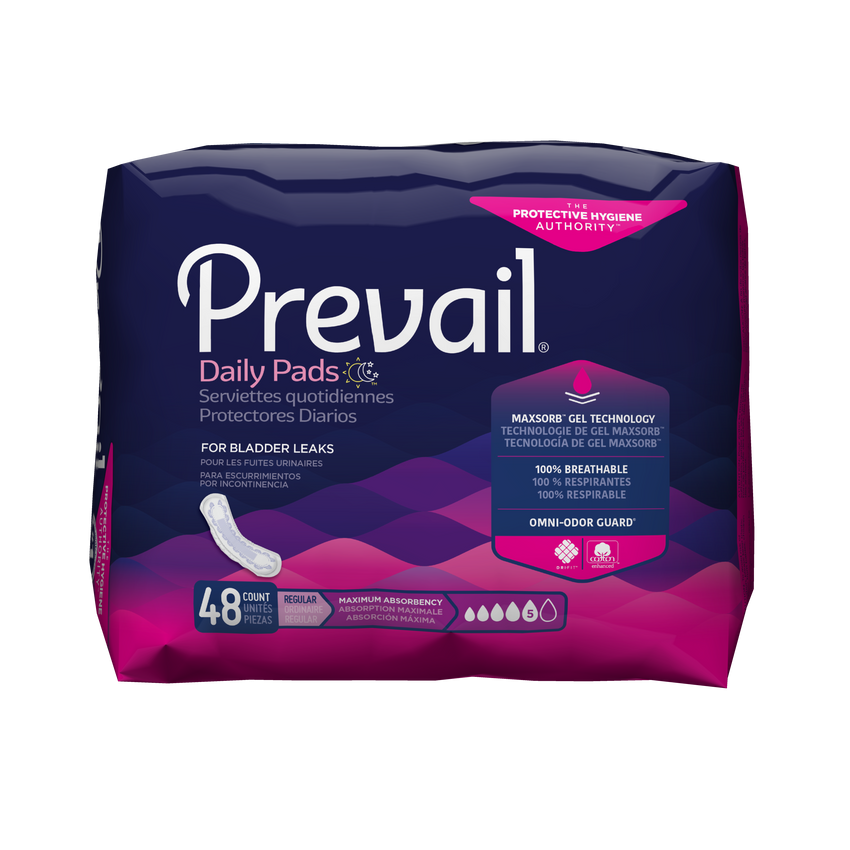 Prevail Bladder Control Pad - 11" Regular, Maximum Absorbency
