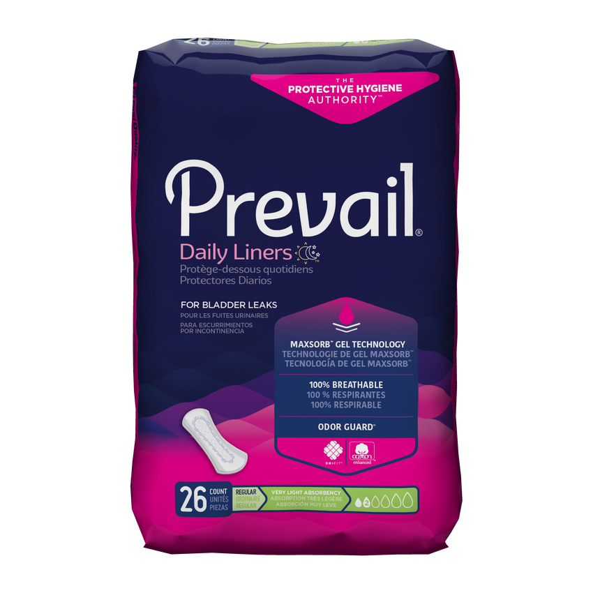 Prevail Bladder Control Pad - 11" Regular, Very Light Absorbency