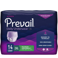 Prevail Maximum-Absorbency Incontinence Underwear for Women - 2XL 68"-80"