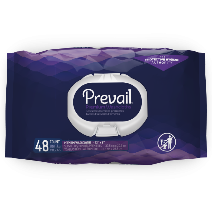 Prevail Pre-Moistened Washcloth