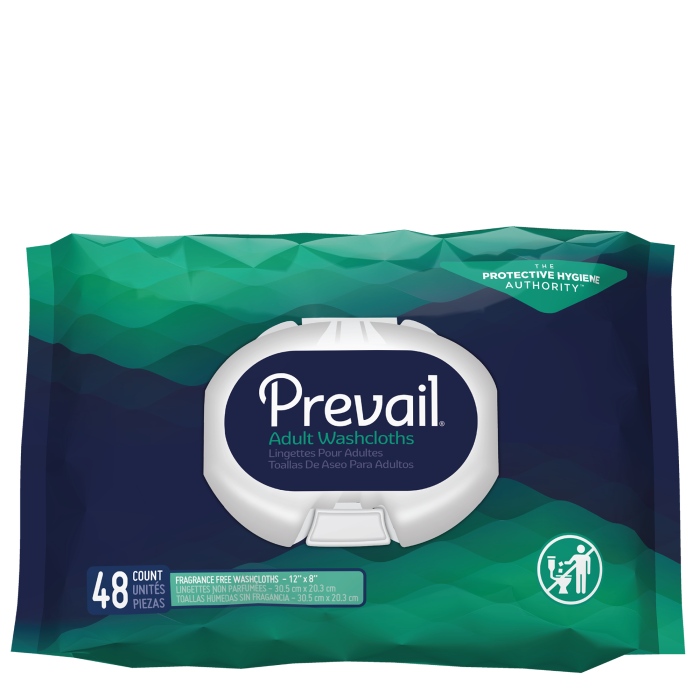 Prevail Pre-Moistened Washcloth