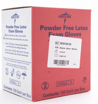 Medline Sterile Powder-Free Latex Exam Glove Beige Medium Individual