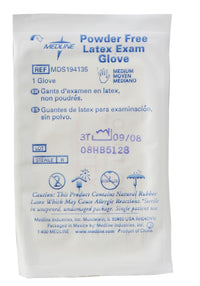 Medline Sterile Powder-Free Latex Exam Glove Beige Large Individual