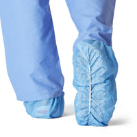 Medline Spunbonded Polypropylene Non-Skid Shoe Cover Blue Regular/Large