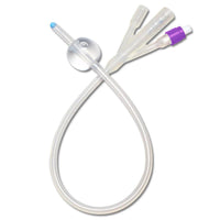 Medline SelectSilicone 3-Way 100% Silicone Foley Catheter 30cc 22 Fr