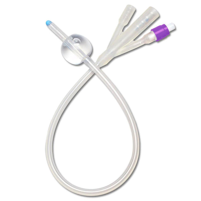 Medline SelectSilicone 3-Way 100% Silicone Foley Catheter 30cc 22 Fr