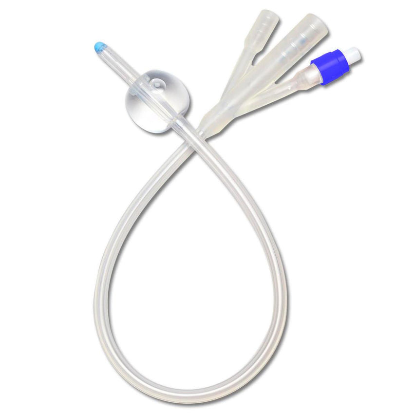 Medline SelectSilicone 3-Way 100% Silicone Foley Catheter 30cc 24 Fr