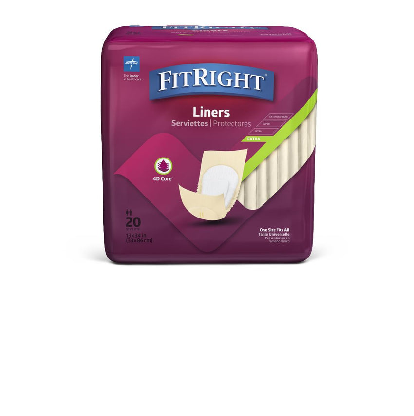 FitRight Shaped Incontinence Liner - 13″ x 30″ Yellow