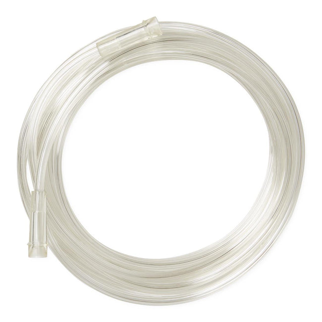 Medline Clear Crush-Resistant Oxygen Tubing with Standard Connector 25'