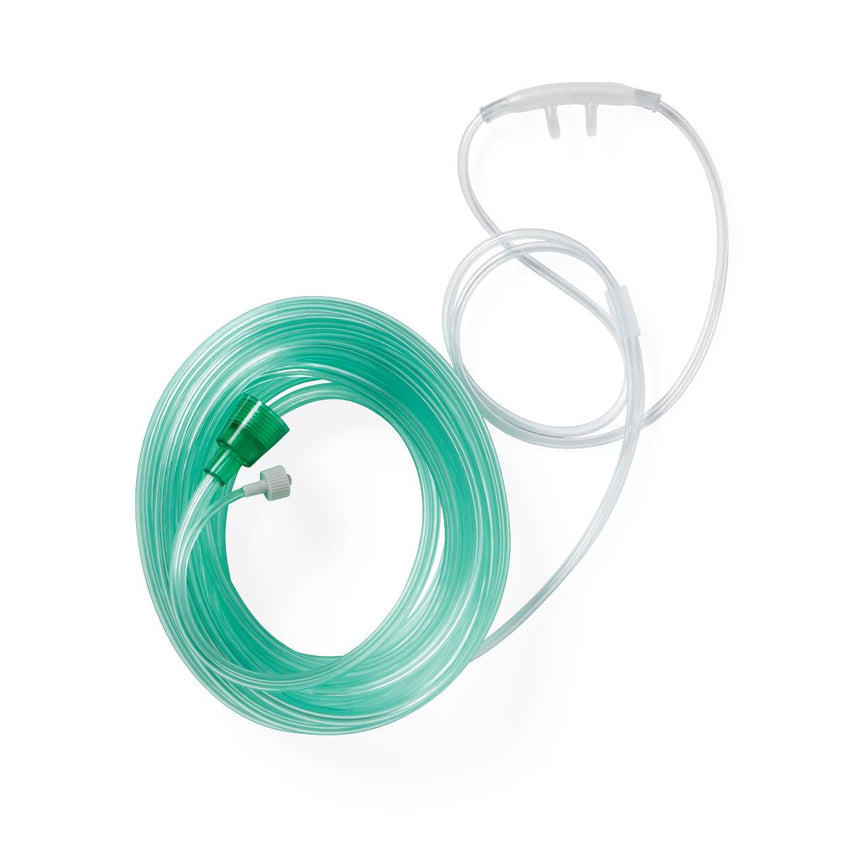 Medline SuperSoft CO2 Cannula with O2 Tubing Adult Male Tubing 10'