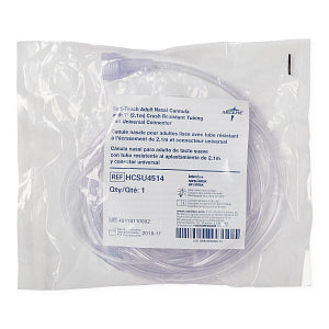 Medline SuperSoft Oxygen Cannula with Universal Connector and Soft Curved Tips Adult Tubing 7'