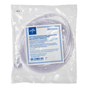 Medline SuperSoft Oxygen Cannula with Universal Connector and Soft Curved Tips Child Tubing 7'