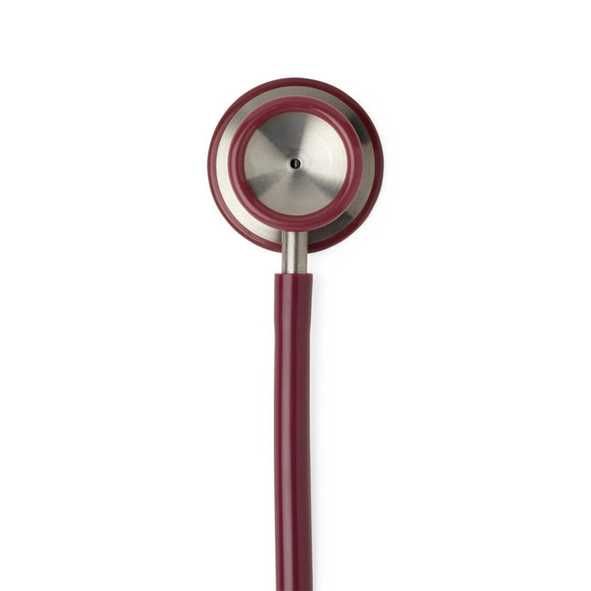 Medline Elite Dual-Head Stainless-Steel Stethoscope, 22" (56 cm), Burgundy