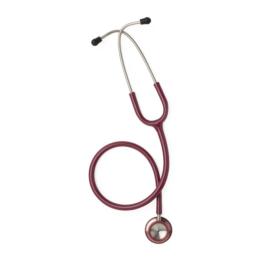 Medline Elite Dual-Head Stainless-Steel Stethoscope, 22" (56 cm); Burgundy EACH