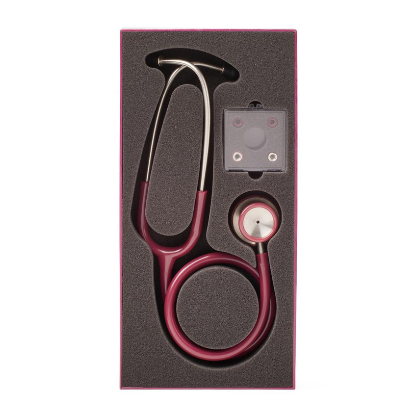 Medline Elite Dual-Head Stainless-Steel Stethoscope, 22" (56 cm); Burgundy EACH