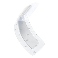 Medline Optifoam Gentle Ag Silver Silicone Adhesive Foam Dressing with Border 4" x 10"
