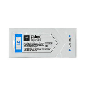 Medline Cision Single-Use Sterile Stainless Steel Blade 21