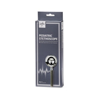 Medline Aluminum Dual-Head Pediatric Stethoscope; Gray
