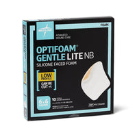 Medline Optifoam Gentle Lite Silicone Foam Dressing without Border 6" x 6"