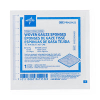 Medline Economical Sterile Woven Gauze Sponge; 12-Ply  4" x 4"