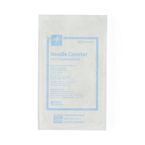 Medline Needle Counter Foam Block with Adhesive 20 Count with Adhesive