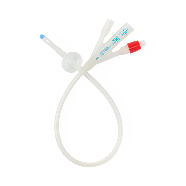 Medline SelectSilicone 3-Way 100% Silicone Foley Catheter 30cc 18 Fr