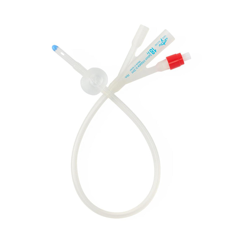 Medline SelectSilicone 3-Way 100% Silicone Foley Catheter 30cc 18 Fr