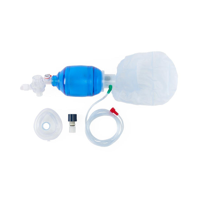 Medline Bag Valve Mask (BVM) Manual Resuscitator Pediatric Size 3 Mask PEEP Valve