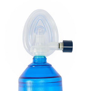 Medline Adult Bag Valve Mask (BVM) Manual Resuscitator PEEP valve 7" oxygen tubing