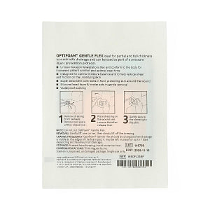 Medline Optifoam Gentle Flex Silicone-Faced Foam Dressing with Border 3" x 3"