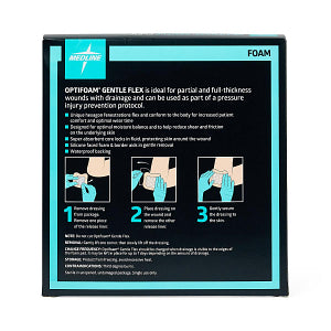 Medline Optifoam Gentle Flex Silicone-Faced Foam Dressing with Border 6" x 6"